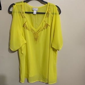 SZ 3X Lane Collection cold shoulder top